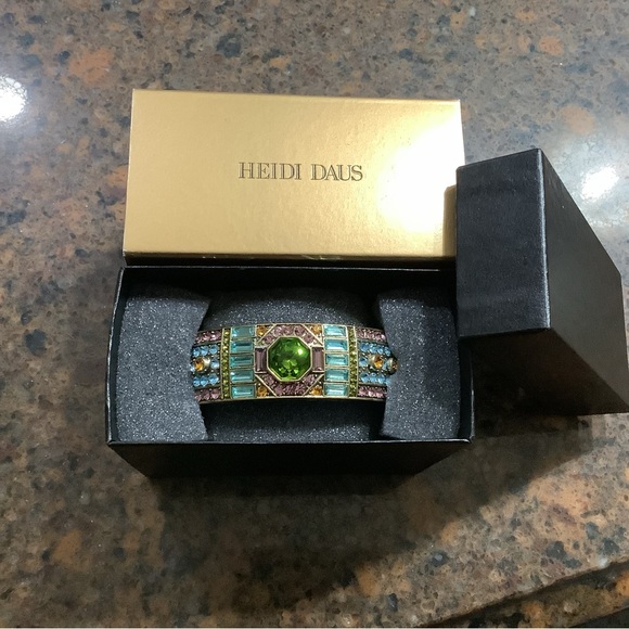 Heidi Daus Art Deco Multicolor Crystal Bracelet With Box. - Picture 3 of 8
